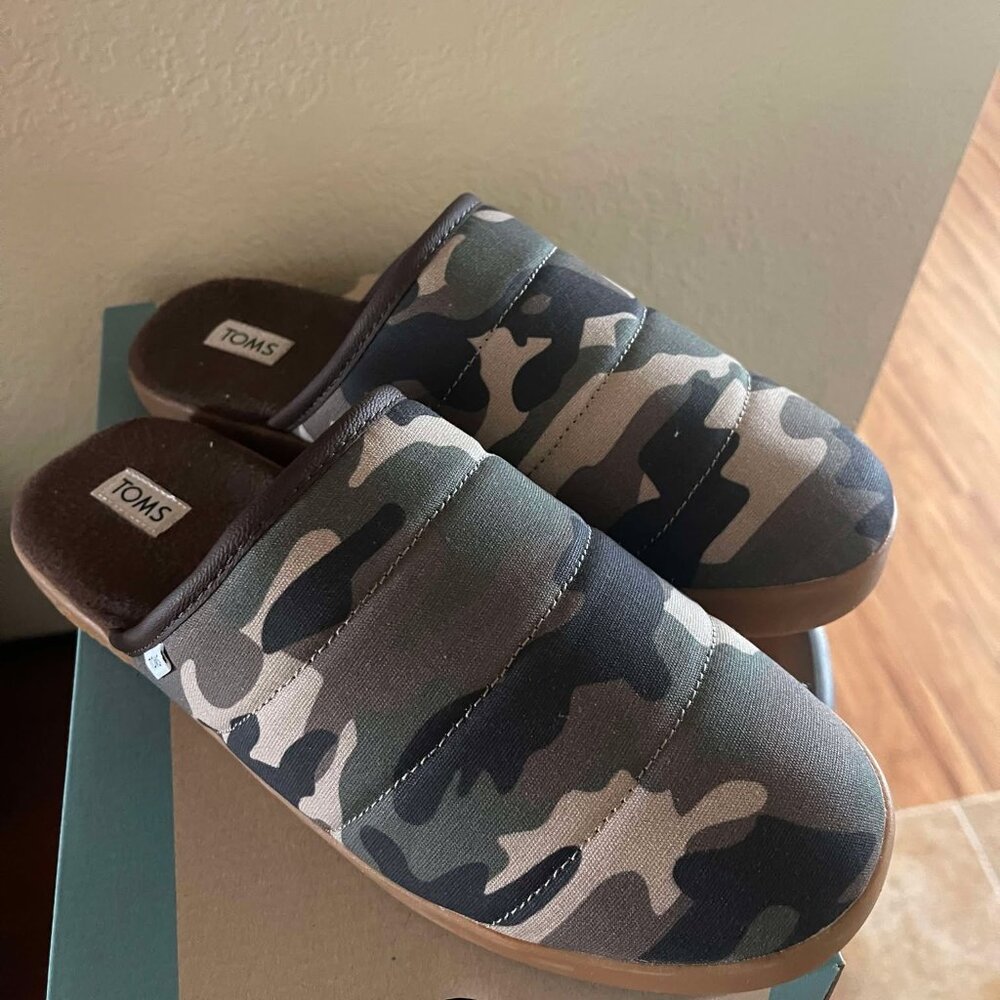 TOMS Kids Camouflage Slip-On Shoes